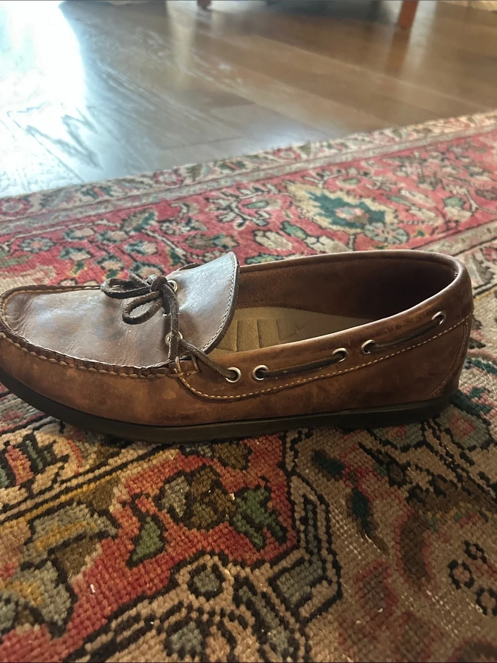 L.L. Bean Men's Brown Leather Boat Shoes